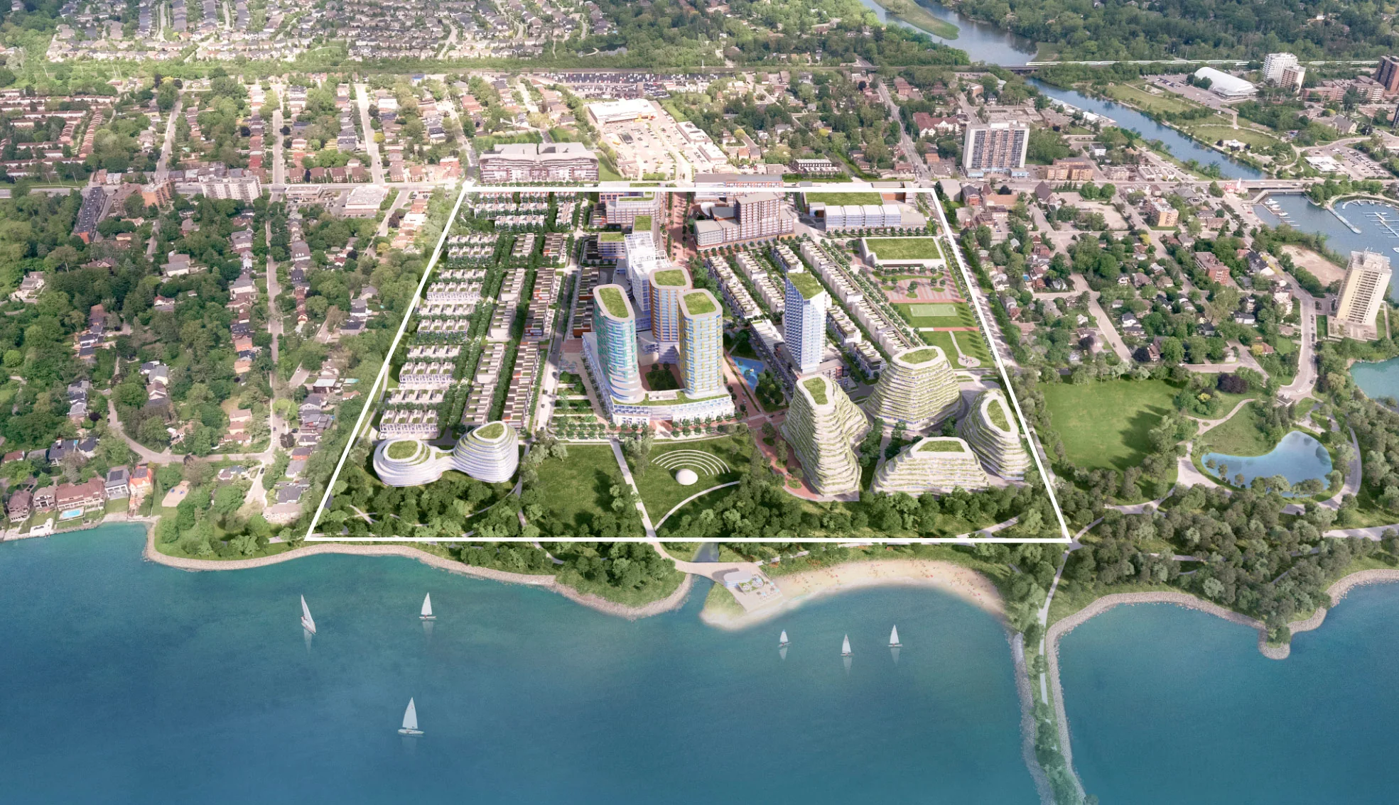 Brightwater — aerial, Port Credit